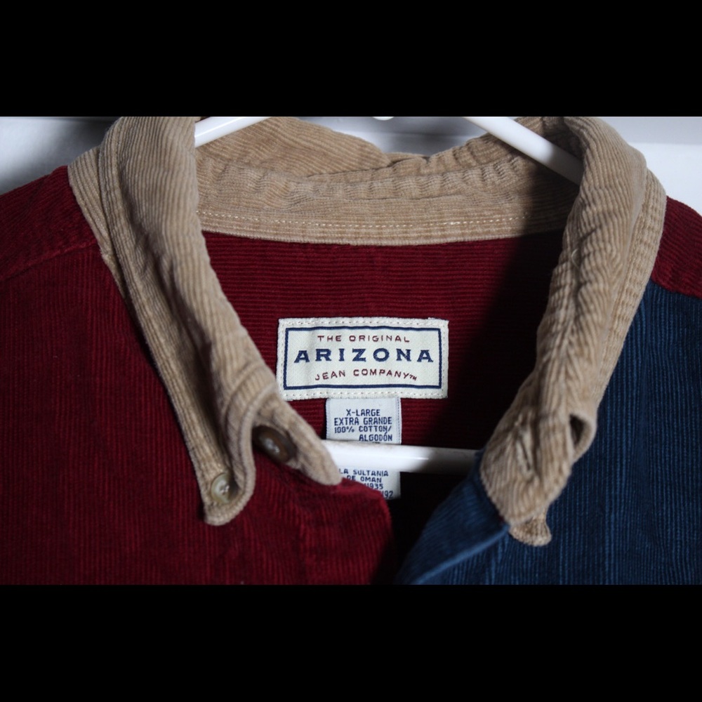 Arizona Corduroy Color Block Button Down